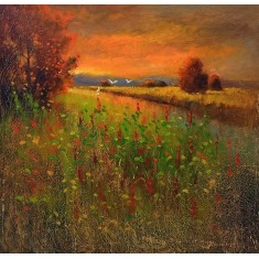 Tahir Bilal Ummi, 18 x 18 Inch, Oil on Canvas, Landscape Painting, AC-TBL-098